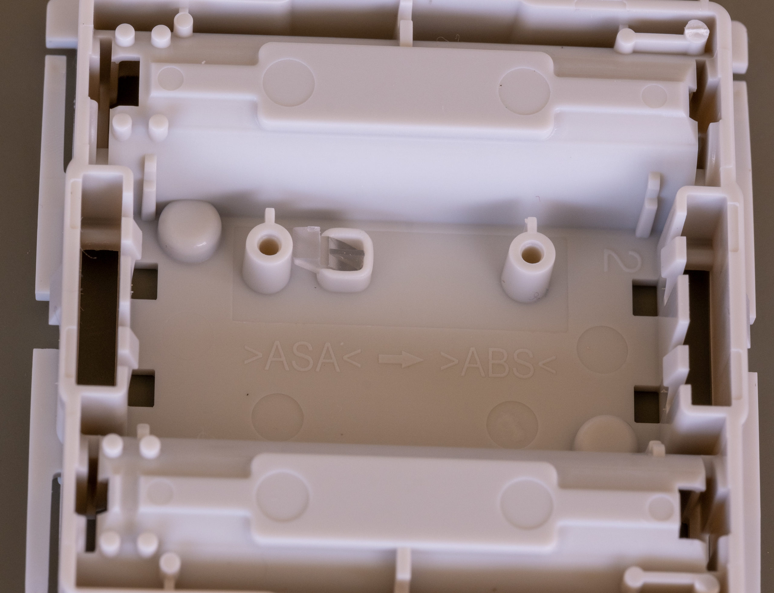 Eingesetzter Lichtleiter