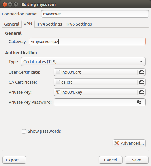 Zertifikate und Server-IP