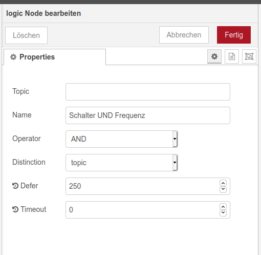 UND-Verknüpfung von Schaltervariable und Frequenz